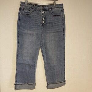 Indigo Thread Co Woman's Jeans Distressed Stretch Size‎ 14 NEW